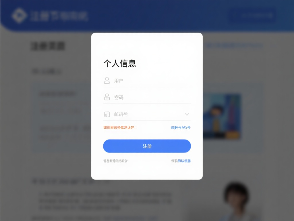 填写个人信息
在注册页面，你需要提供一些基本信息